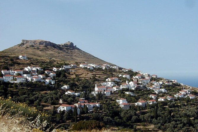 10-Day Inn-to-Inn Self-Guided Trekking Holiday Andros Trail - Cyclades - Day 8 through Vourkoti to Arni: Kouvara ridge views and highest-point drama