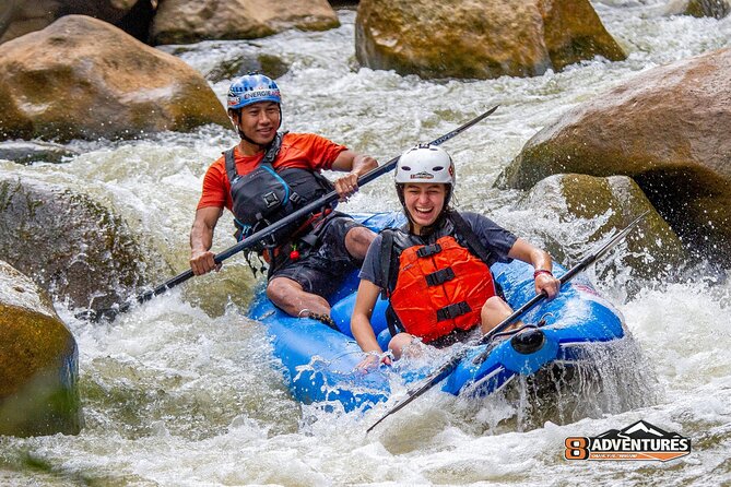 10KM Inflatable Kayaking and 3HR Trekking Adventure - Inflatable kayaking on the Mae Taeng: guided coaching and real safety steps