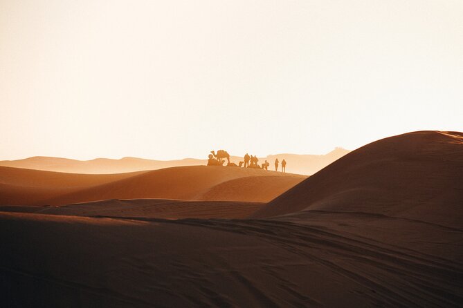 2 Days Desert Private Luxury Couple's Retreat Camel Trek + Quad - Day 1 in the Sahara: Sunset Transfer, Camel Trek, and Stargazing Bivouac