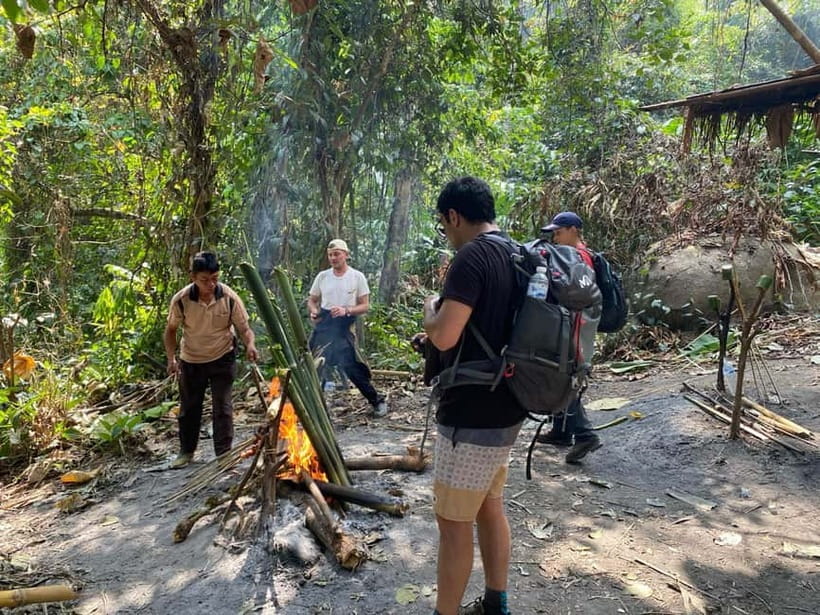 Authentic trek only walk in Chiang Rai jungle - Meeting the trail team: James 008, Wat, and the guide crew