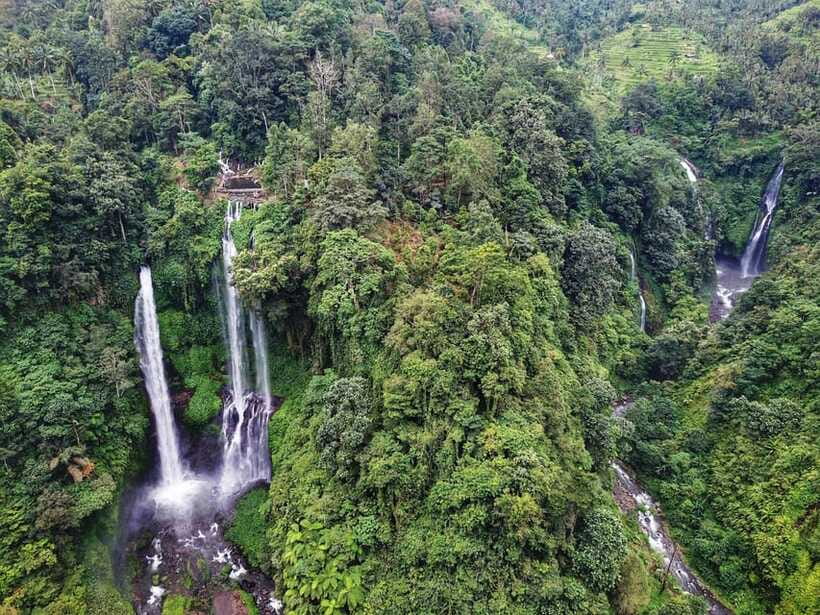 Bali: Sekumpul and Banyumala Waterfall Guided Trek - Banyumala Waterfall: Twin Falls, Cooling Pools, and Wide Water Views