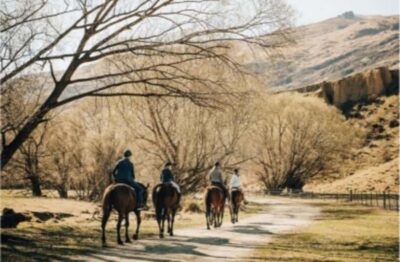 Cardrona Valley: Horse Trekking Experience - Start at Bra Fence: the flow from meeting to safety briefing