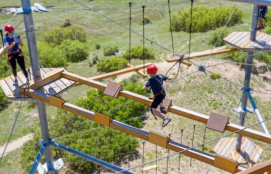 Castle Rock: The EDGE Epic Sky Trek - The Sky Trek Jungle Gym: 4 Levels, 110+ Obstacles, and 50 Feet of Air