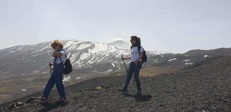 Catania: Etna 3000m and Alcantara Gorges Trek with Pickup - Walking near summit craters: easy trekking, real volcanic features