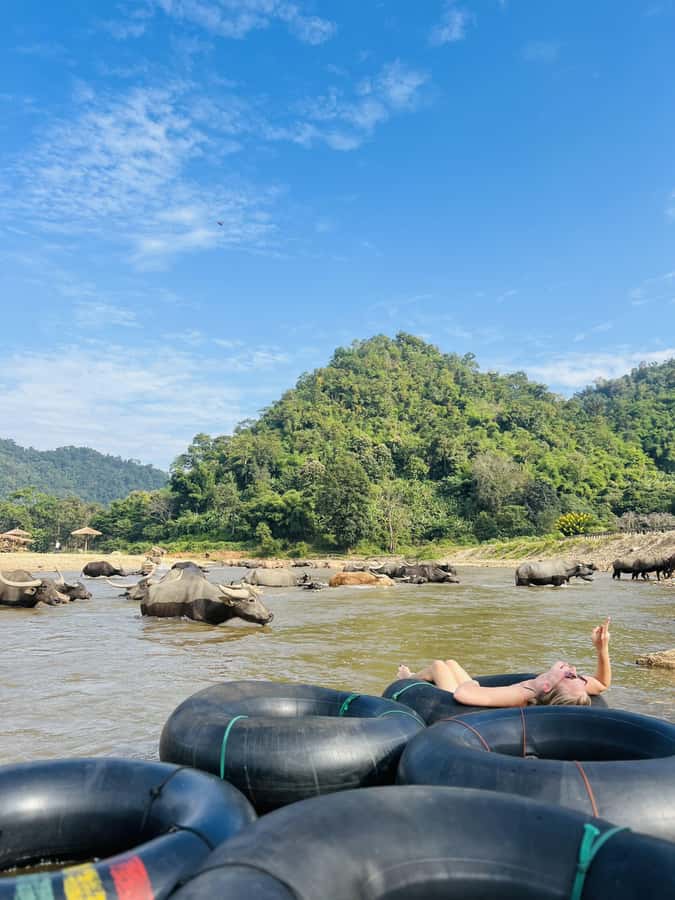 Chiang Mai Adventure: Trekking, Tubing & Waterfall Slide - Shower, tea, and the calm ending after getting wet