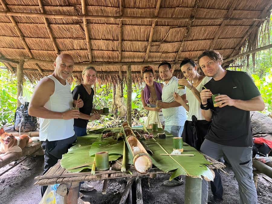 Chiang Rai: Jungle Adventure-Group Trekking & Bamboo Cooking - Bamboo Cooking Lunch: Handmade Tools and Real Jungle Flavors