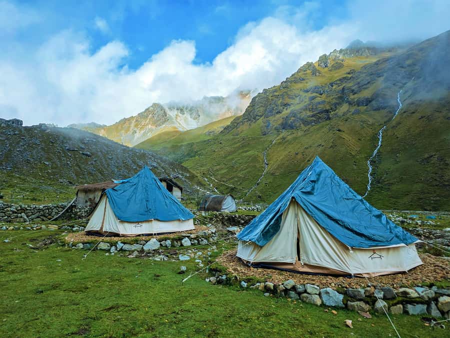 Cusco: 4-Day Salkantay Trek to Machu Picchu, Panoramic Train - Day 2 to Salkantay Pass: coffee start, 4,630 m summit, and cloud forest color