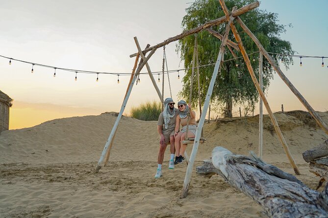 Dubai: Sunset Camel Trek, Al Khayma Camp, Stargazing & BBQ - Al Khayma Desert Camp: coffee, sweets, henna, shisha, and falcons