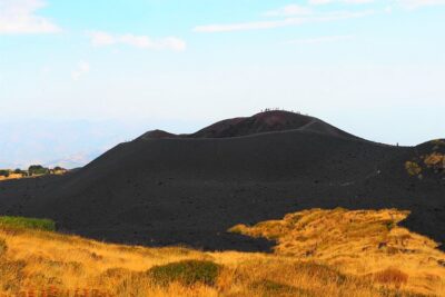 ETNA - Trekking to the Craters Eruption of 2002 - The route itself: lava, woods, and side craters like a bottoniera