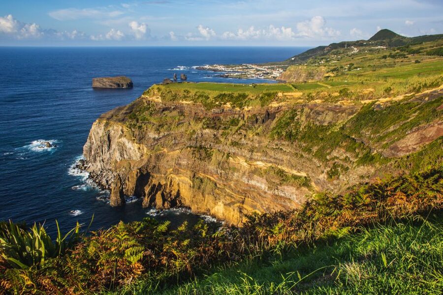 From Ponta Delgada: Vista do Rei to Sete Cidades Guided Trek - Northwest coast views toward Mosteiros inlets