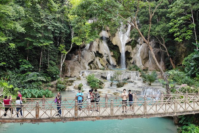 Full Day Trek to Kuang Si Waterfalls, Remote Village - Kuang Si Falls Time: Top Views, Main Cascades, and Swim Breaks