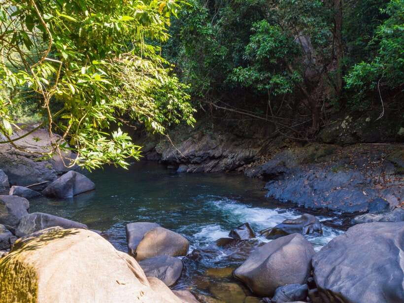 Khao Sok: Private Waterfalls and Wildlife Half-Day Trek - Bang Hua Raet waterfall: the swim-and-breathe moment