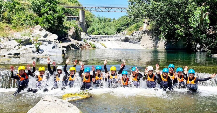 Motta Camastra: Alcantara Gorges Body Rafting and River Trek - River trekking upstream: following the river into the basalt gorge