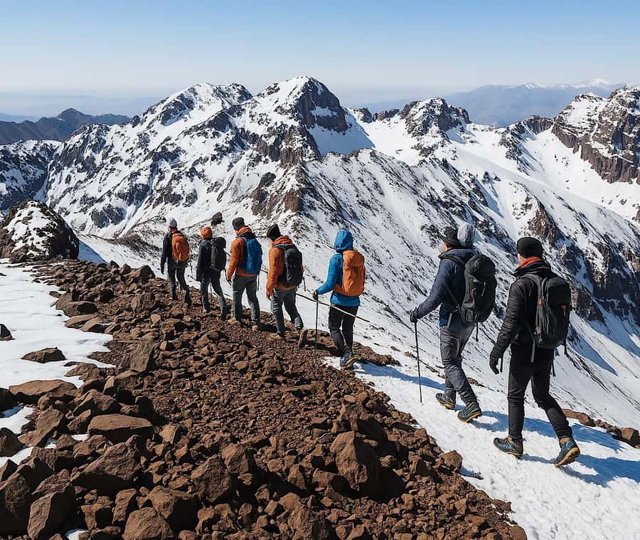 Mt Toubkal Ascent Express Trek 2 Days 1 Nights - Day 1: Sidi Chamarouch, Aït Mizane trails, and the road to the refuge
