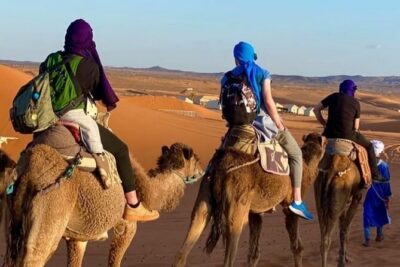 Overnight stay in desert camp & Camel trekking in the Sahara - Camp in the Sahara: Tagine, Mint Tea, Berber Drums