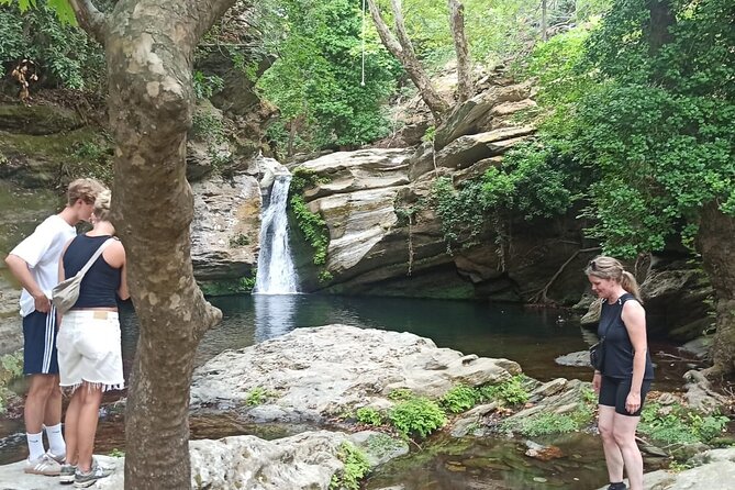 River Trekking to the Waterfall in Andros - The Waterfall and Lake Swim Break at Gerolimni