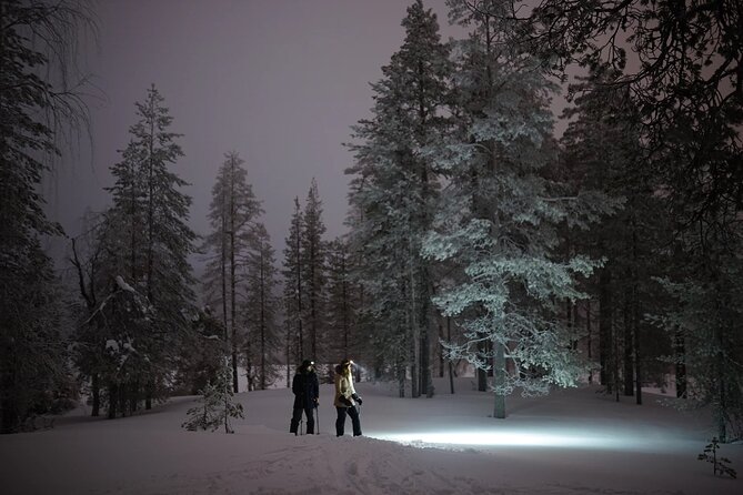 Ski Trekking under the Northern Lights - The fire-tepee break: Snacks, hot drinks, and Finnish comfort food