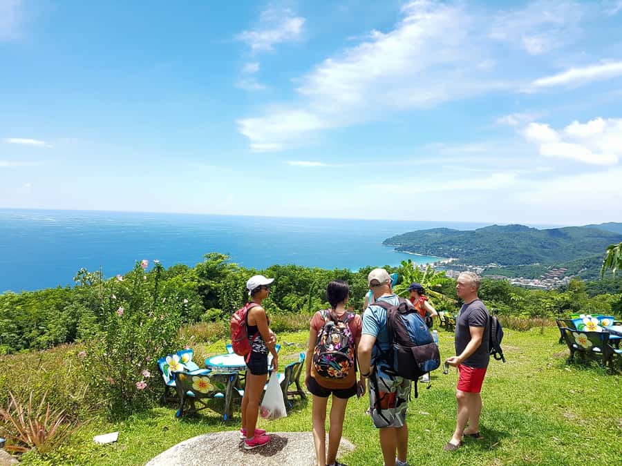 Temple and Jungle Trekking tour with Lunch at Farm-to-Table - The jungle hike to Big Buddha Hill: plants, steep steps, and monkey odds