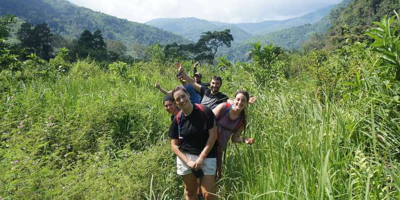 Vang Vieng: Jungle & Caves Full-Day Private Trekking Tour - Descent and Secret Eden: swim, picnic lunch, and a softer ending
