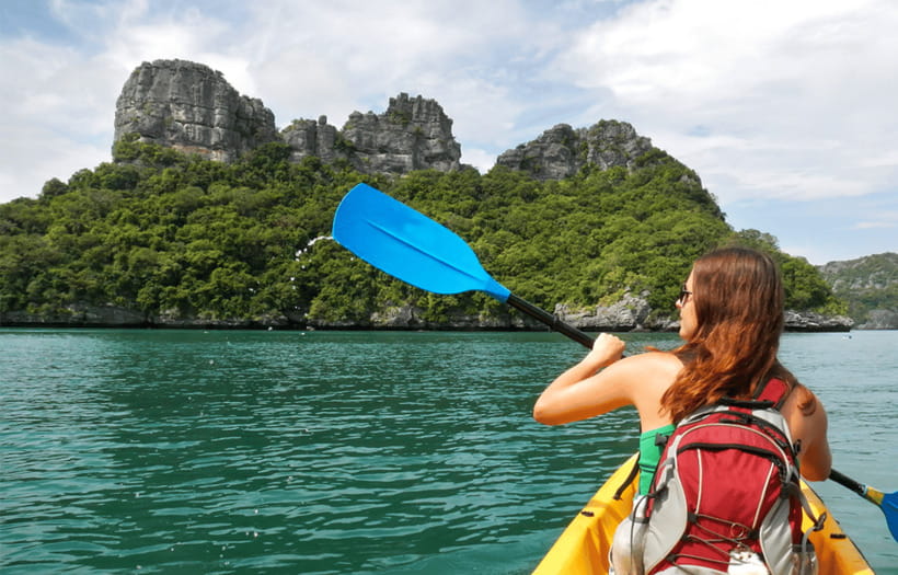 Vang Vieng: Kayaking&Water Cave&Tham Chang&Blue Lagoon 1 - Blue Lagoon 1 swimming: cooling off after caves